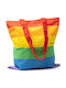Rainbow Tote Bag LGBTQ – 100% Cotton – Colorful Shoulder Bag 38x42cm