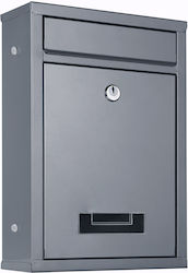 Deuba Cutie Poștală pentru Bloc Metalic în Culoarea Argintiu 32x22x9cm