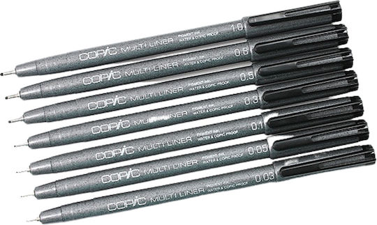 Copic Markere 0.03mm Negru 7buc