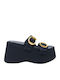 Platforme Dama Tip Slip On Negre