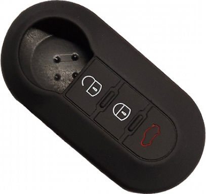 Carcasă din silicon Fiat Lancia 3 butoane negru