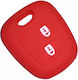 Silicone Key Cover Citroen-Peugeot-Toyota 2 Buttons Red