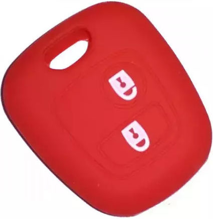 Silicone Key Cover Citroen-Peugeot-Toyota 2 Buttons Red