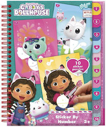 Set Creativ Totum Gabby's Dollhouse Carte cu Abțibilduri Numerotate