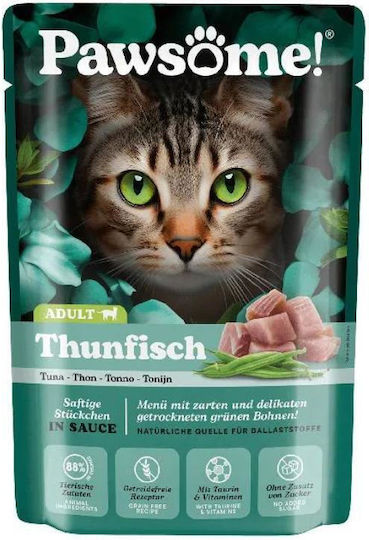 Pawsome Υγρή Τροφή για Ενήλικες Γάτες με Τόνο 85gr