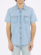Short-sleeved Denim Shirt Indigo