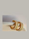 Enotia Earrings Hoops made of Steel Gold Plated with Stones