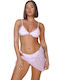 Bikini Set Top & Slip Bottom Purple Animal Print
