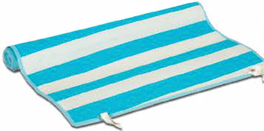 Covoraș de Plajă Rulat din Plastic 180x60cm Dungi Albastre