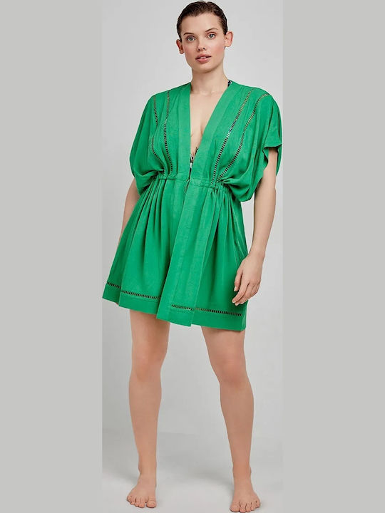Gisela Women's Mini Caftan Beachwear Green