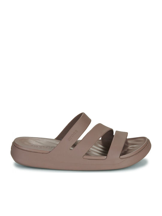 Crocs Strappy Women's Flip Flops in Brown Color