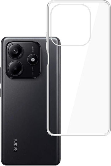 Прозрачен силиконов калъф за Xiaomi Redmi Note 14 5G с дебелина 1.5 мм