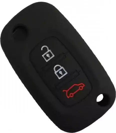 Carcasă din silicon inteligentă Renault 3 butoane neagră