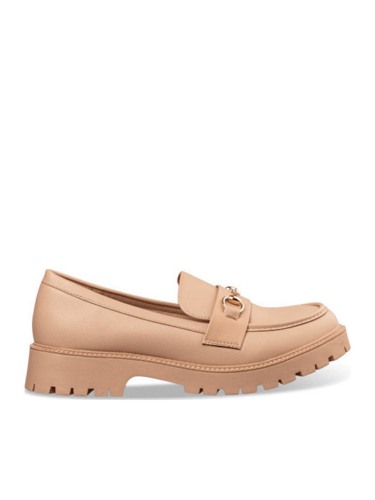 Women's Loafers in Beige Color