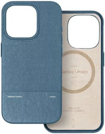 Native Union Classic Back Cover Leather 1.8mm Navy Blue (iPhone 16 Pro)