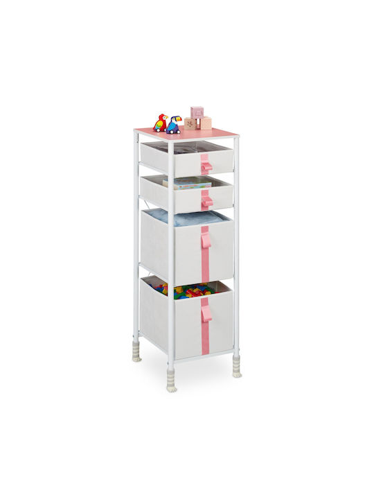 Comodă pentru copii Alb cu 4 sertare 109.5x36x40.5buc