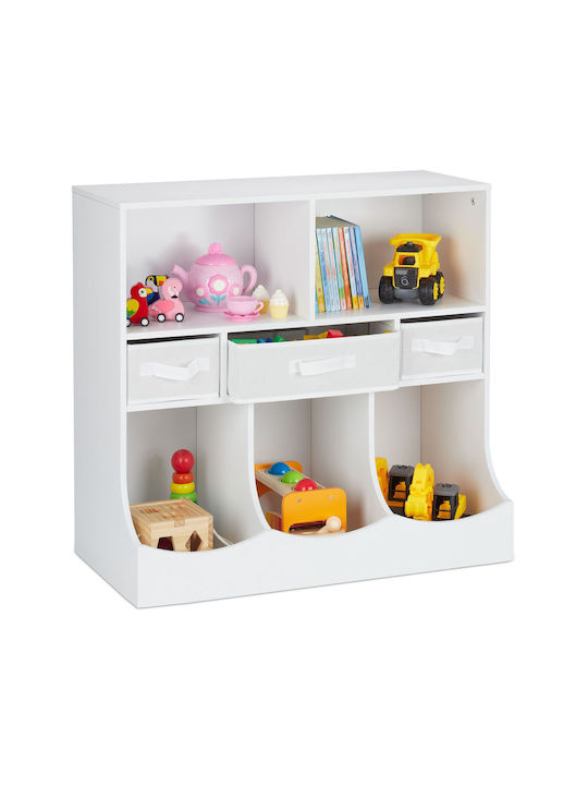 Comodă pentru copii Alb cu 3 sertare 75x80x40buc