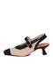 Pumps mit mittelhohem Absatz Beige