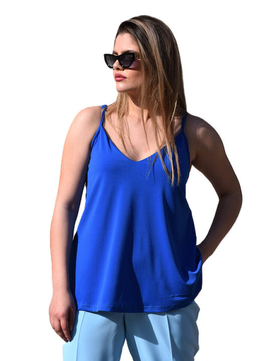 Honey Plus Size Blouse Electric Blue