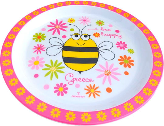 Baby Food Plate made of Melamine Pink