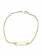 Goldjewels Παιδικό Βραχιόλι Ταυτότητα από Επιχρυσωμένο Ασήμι