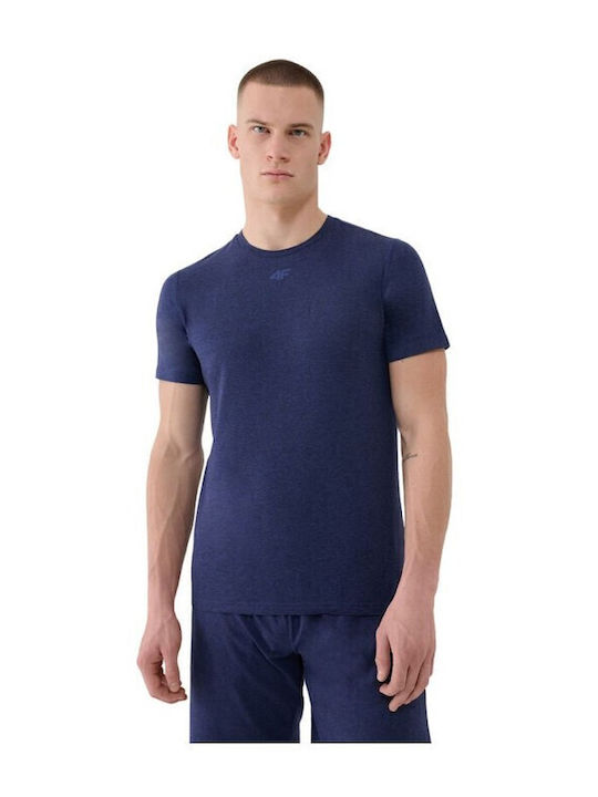 4F Functional Ανδρικό Διαφημιστικό T-shirt Κοντομάνικο σε Navy Μπλε Χρώμα