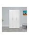 Тройна врата Гардероб Bianco Бял 103x52x187см