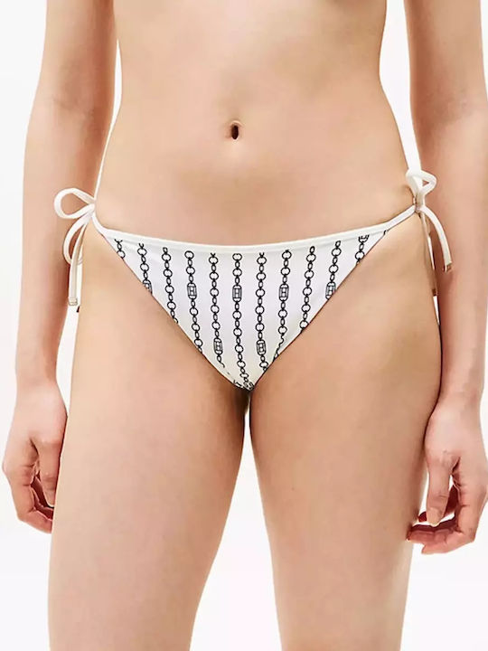 Tommy Hilfiger Slip Bikini Cu Dantelă Ivory