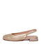 Leather Slingback Ballerinas Gold