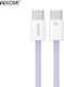 WK USB 2.0 Cable USB-C male - USB-C 65W PD Μωβ 1m 250828