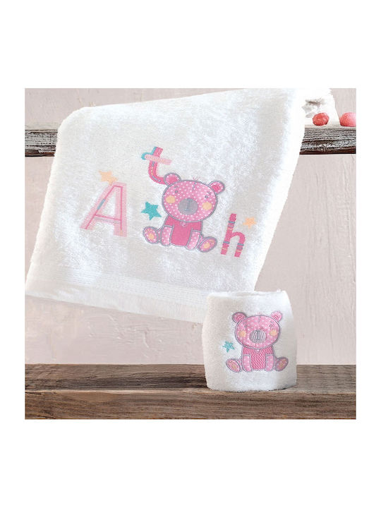 Rythmos Σετ Βρεφικές Πετσέτες 2τμχ Arthur Pink 70x140cm Βάρους 500gr/m²