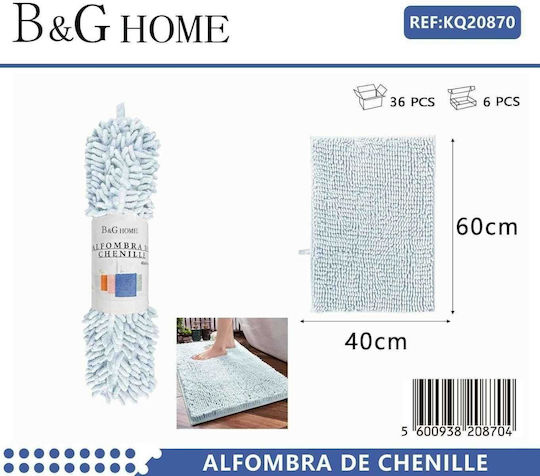 Badematte Synthetisch,Polyester/Cotton/Leather Rechteckig 502294 20870 Light Blue 40x60cm