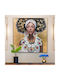 Canvas Painting Fylliana Fl4961 Woman Face Brown-Gold-White 100x100cm