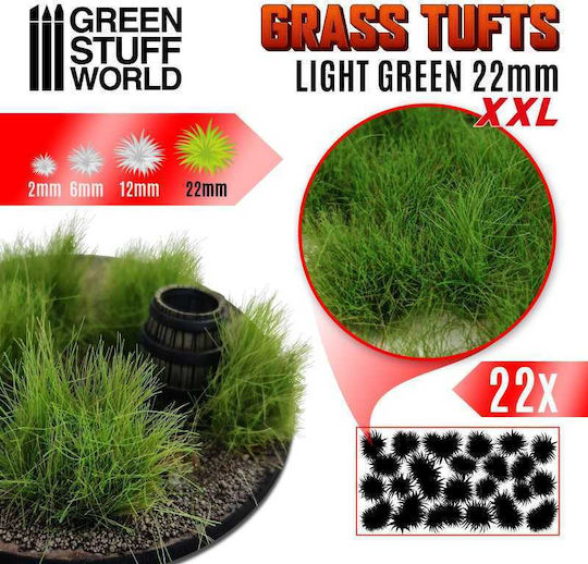 Green Stuff World Grass Tufts XXL Modeling Accessories 22mm Self-adhesive - Light Green