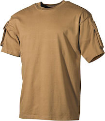 T-shirt Model US Sleeve Pockets Mfh Coyote