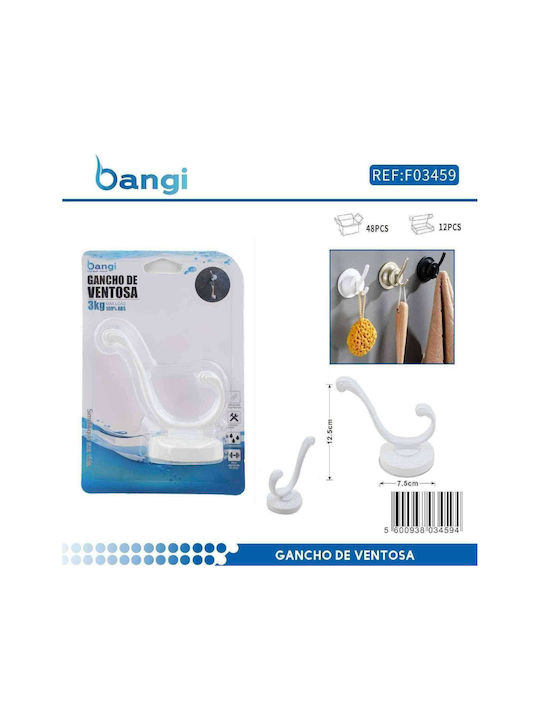 Cârlig de Baie Simplu cu ventuză de aspirație Argintiu