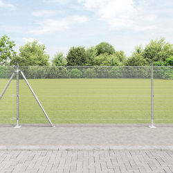 vidaXL Wire Fencing Galvanized Set Silver 1x10m