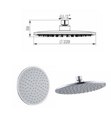 OneLife Round Showerhead 22cm