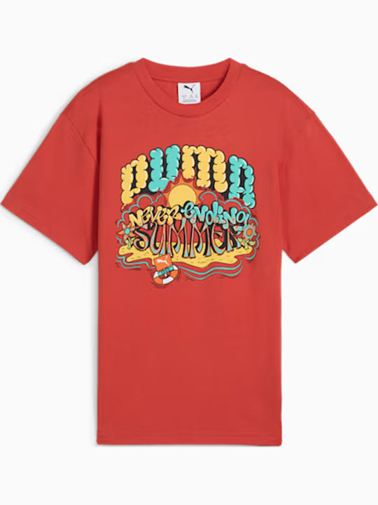 PUMA Παιδικό T-shirt Κόκκινο