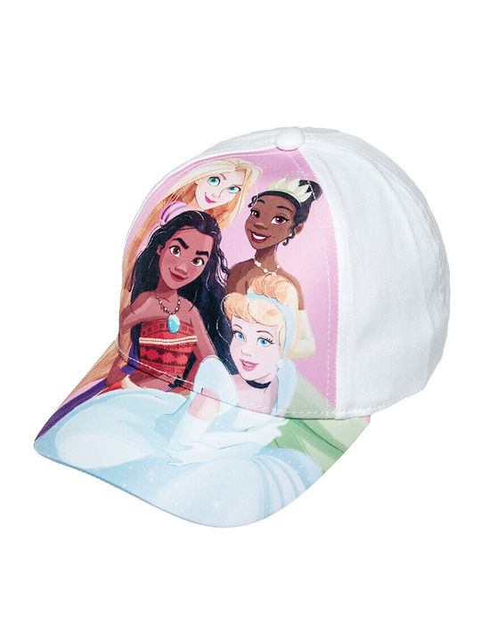 Disney Kinderhut Jockey Stoff Princess Weiß