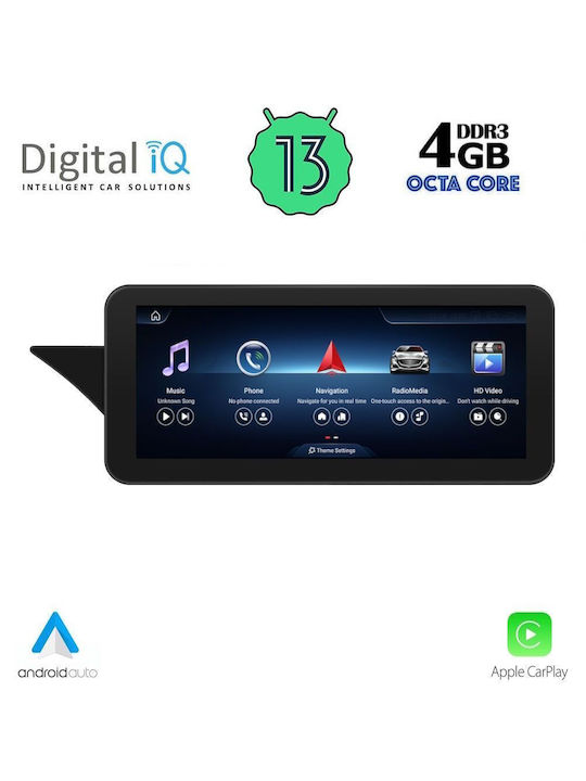 Digital IQ Car Audio System for Mercedes-Benz GLK 2009-2012 (Bluetooth/USB/WiFi/GPS/Apple-Carplay/Android-Auto) with Touch Screen 10.25"