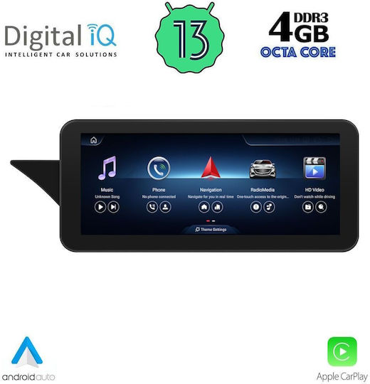 Digital IQ Car Audio System for Mercedes-Benz GLK 2009-2012 (Bluetooth/USB/WiFi/GPS/Apple-Carplay/Android-Auto) with Touch Screen 10.25"