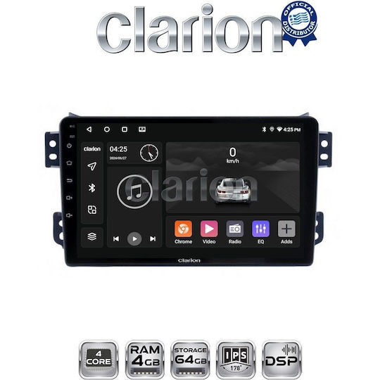 Clarion Ηχοσύστημα Αυτοκινήτου για Opel Agila Suzuki Alto 2008 (Bluetooth/USB/WiFi/GPS/Apple-Carplay/Android-Auto)