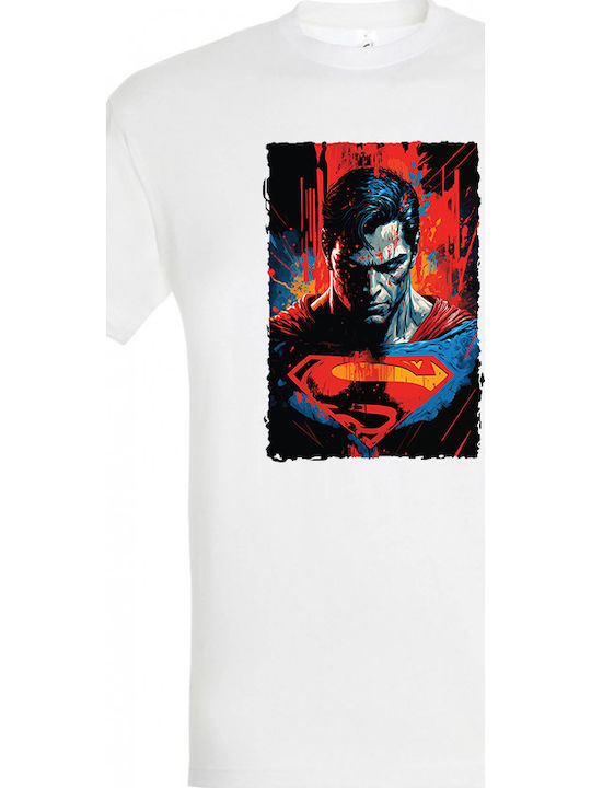 Herren T-Shirt Stedman Weiß Superman Design Dp2583