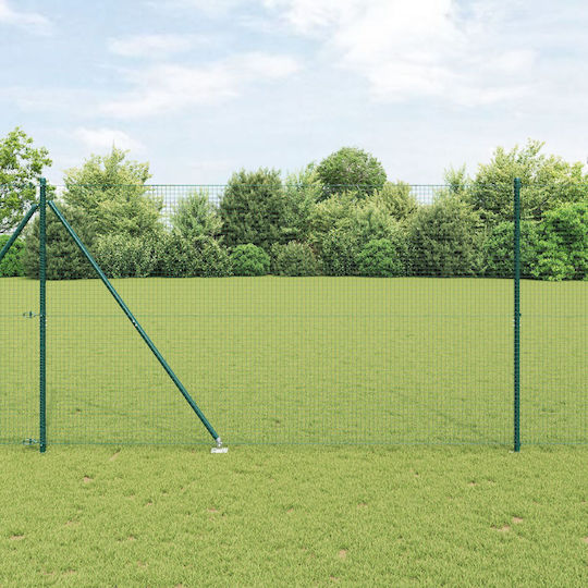 vidaXL Plasă de sârmă Galvanizat cu Îmbrăcăminte din PVC Module Verde 1.5x10m