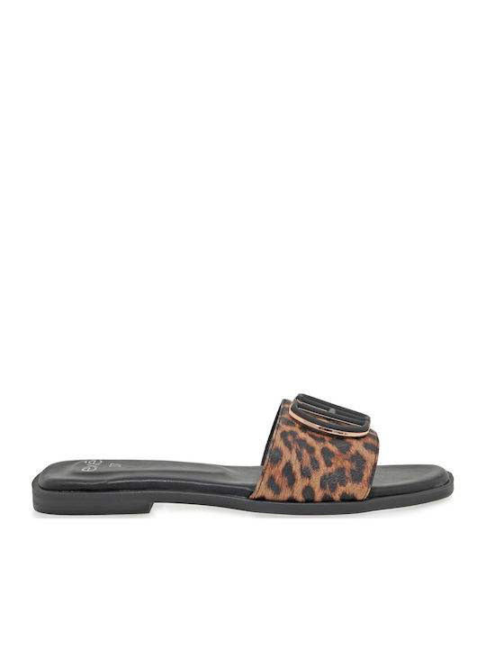 Exe Flache Sandalen für Damen Leopard