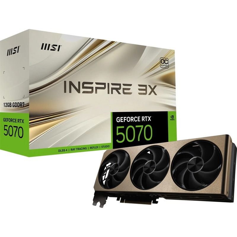 MSI GeForce RTX 5070 12GB GDDR7 Inspire 3X OC Κάρτα Γραφικών