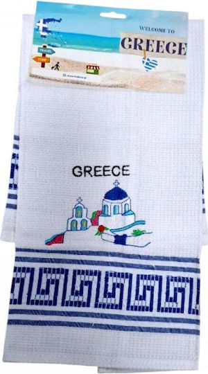 Πετσέτα Κουζίνας από 100% Βαμβάκι σε Λευκό Χρώμα 12τμχ