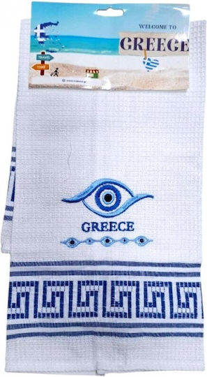 Πετσέτα Κουζίνας από 100% Βαμβάκι σε Λευκό Χρώμα 12τμχ
