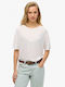 'studios Damen Oversized T-Shirt Weiß